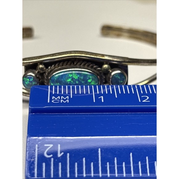 BENNIE BOWEKATY BRACELET STERLING SILVER WITH OPALS - Picture 11 of 16